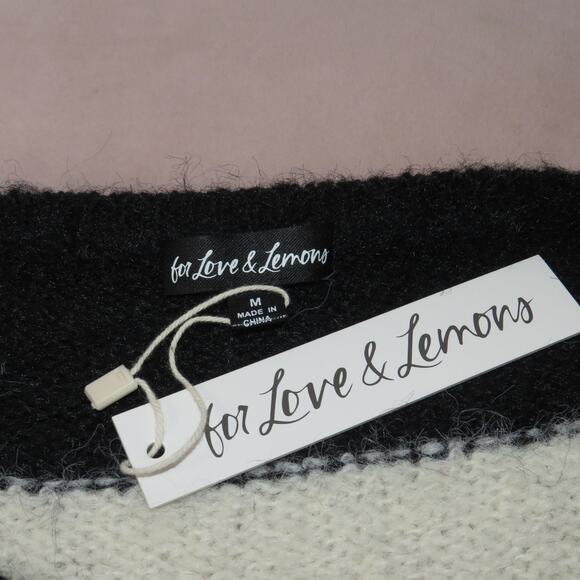 For Love & Lemons Black & White Striped Meggy Oversized Sweater - Picture 8 of 10